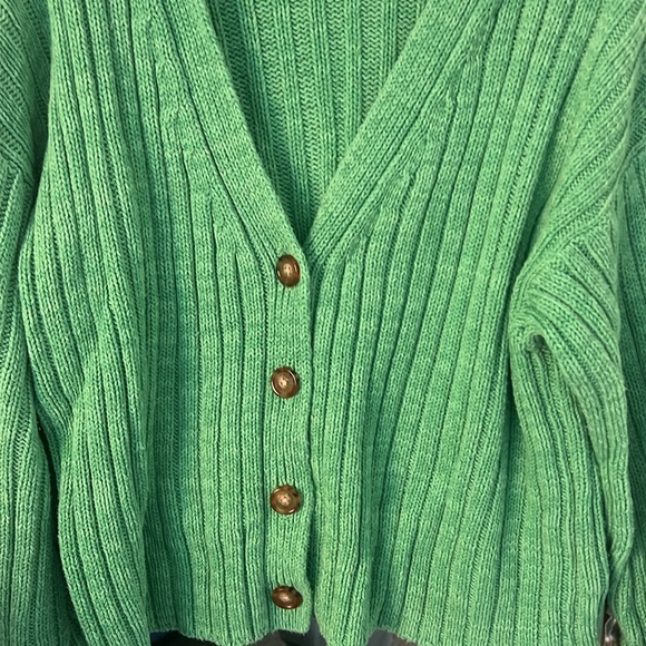 A New Day Women's Green Sweater cardigan March spring St Patrick - Picture 4 of 5